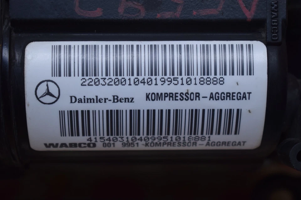 2000-2006 MERCEDES BENZ S430 BOMBA COMPRESSOR DE SUSPENSÃO A AR 220320010401 FABRICANTE DE EQUIPAMENTO ORIGINAL - Imagem 3 de 4