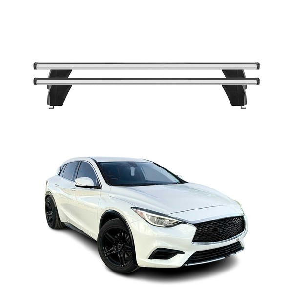 Menabo DachträGer GrundtäGer FüR Infiniti QX30 2017-2019 75Kg Alu Silber 2 Tlg-image