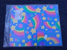Vintage Currant Wrapping Paper RAINBOW Birthday Gift Wrap Mini Card
