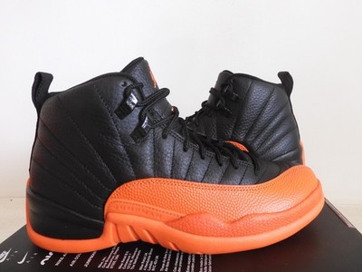 Nike Air Jordan 12 Retro Black-Orange Womens Sz 8 / Mens Sz 6.5