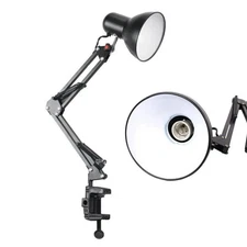 ✅Metal Adjustable Swing Arm Desk Lamp, Eye-Caring Study Desk Lamps Black