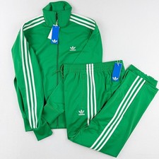 adidas Original Firebird Tracksuit - Size L Mens Jacket  Pants, Green White NWT