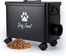 Dog Food Container 13lb, Cute Airtight Pet Food Storage Containers with Metal Li