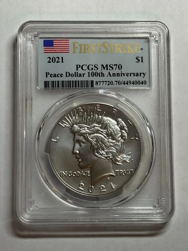 2021 Peace Silver Dollar PCGS MS70