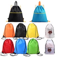 AZY Drawstring Backpack Bulk 10 Pack Waterproof Gym Bags with Upgraded Zipper...