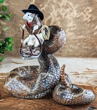 Real Mouse Resin Rattlesnake Cowboy Round-up Taxidermy Curiosities oddity gift