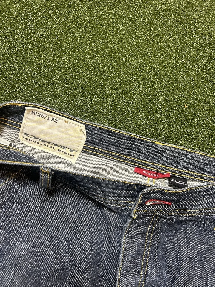 Jeans Grunge De Colección Oakley Industrial Denim 36x32 Y2K Años 2000 Patín Pierna Ancha Raro Foto 4 de 4