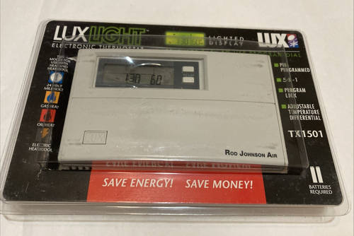 Lux Light TX1501 Electronic Programmable Thermostat UNUSED - Picture 7 of 8