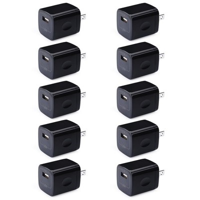 Fast Charger Block, Single Port USB Wall Plug for Phone 15 Charging Cubes 1A ...