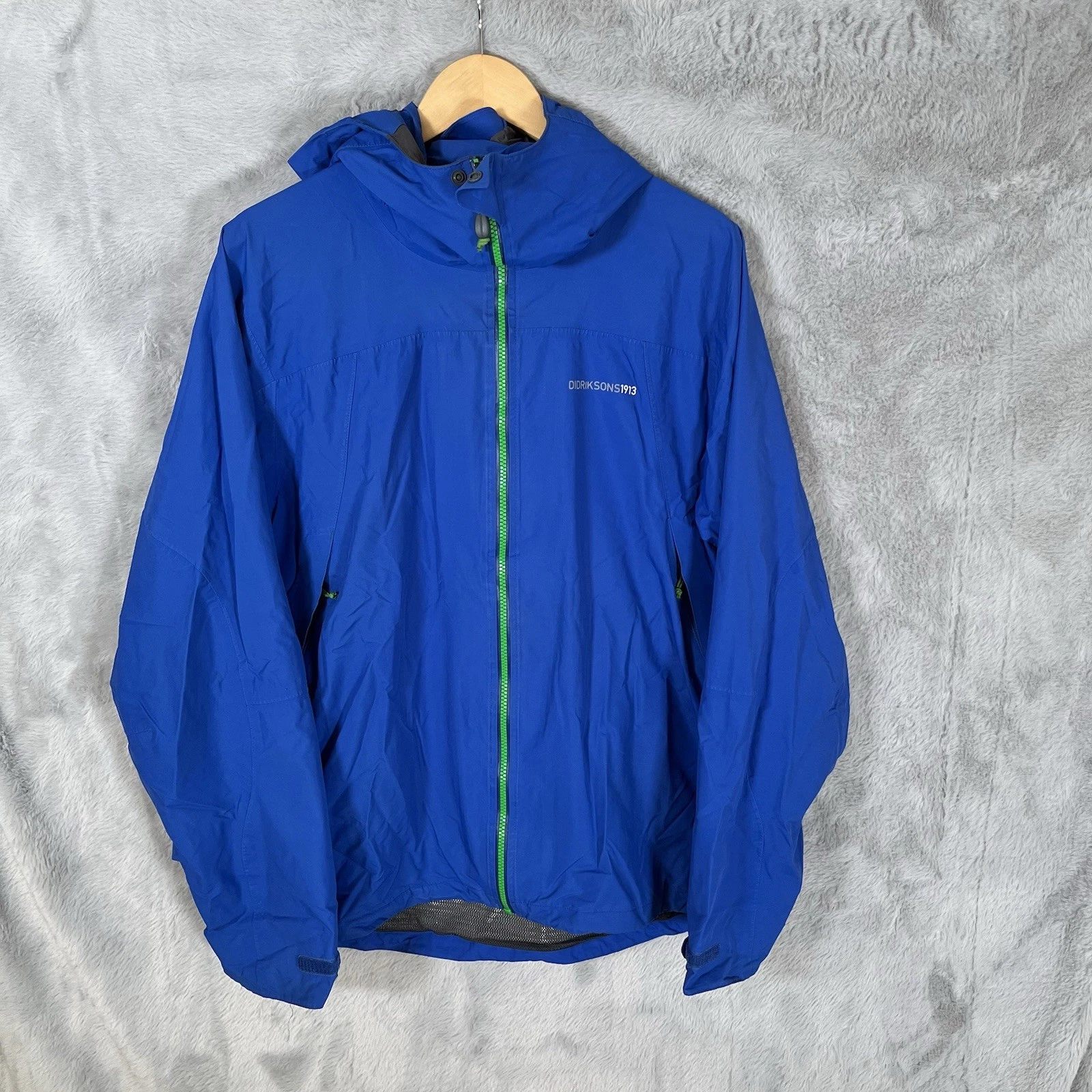Didriksons Cascade Unisex Jacket Large Blue Storm System Hooded