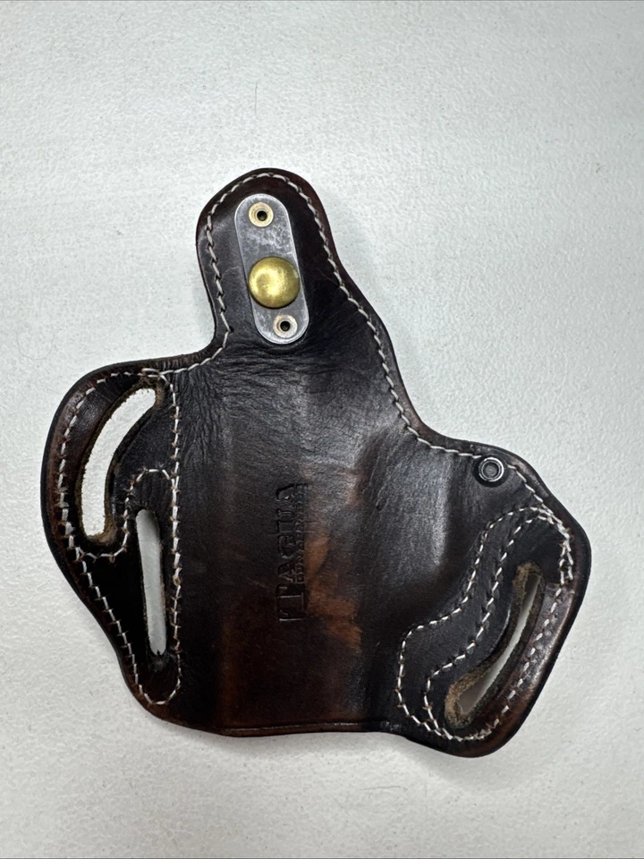 TAGUA Right Hand OWB Thumb Break Belt Holster Dark Brown Leather - Image 2 of 3