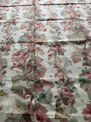 A Ramm Fabric - 'Bowood Stripe' -  Autumnal Floral 2 metres