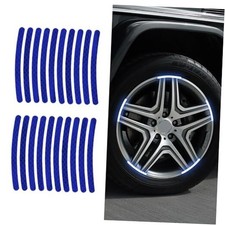 20PCS Reflective Car Wheel Decorative Stripe Stickers, Reflective Car Blue