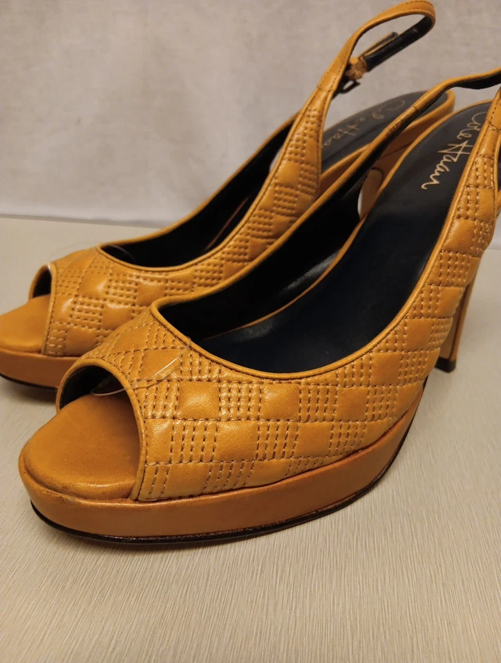 COLE HAAN STEPHANIE PEEP TOE HEELS SLING BACK SANDALS SIZE 7 EU 40 RRP £149.00 - Image 2 of 4