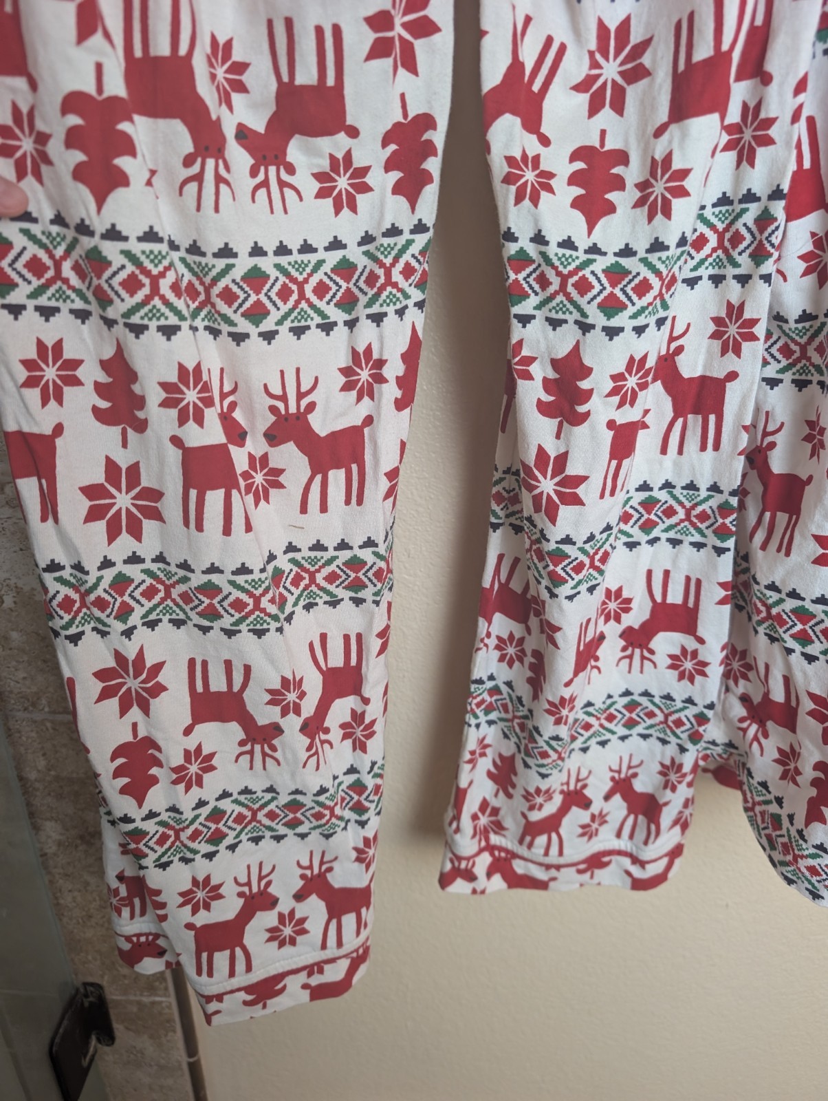 Hanna Andersson Adult Size XS Holiday Flannel Pajama Set Dear Deer Pattern-EUC