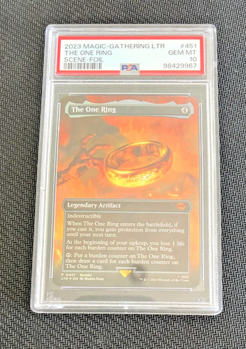 MTG - LTR The One Ring (#451 Borderless Foil) Unique/Miscellaneous Promos PSA 10
