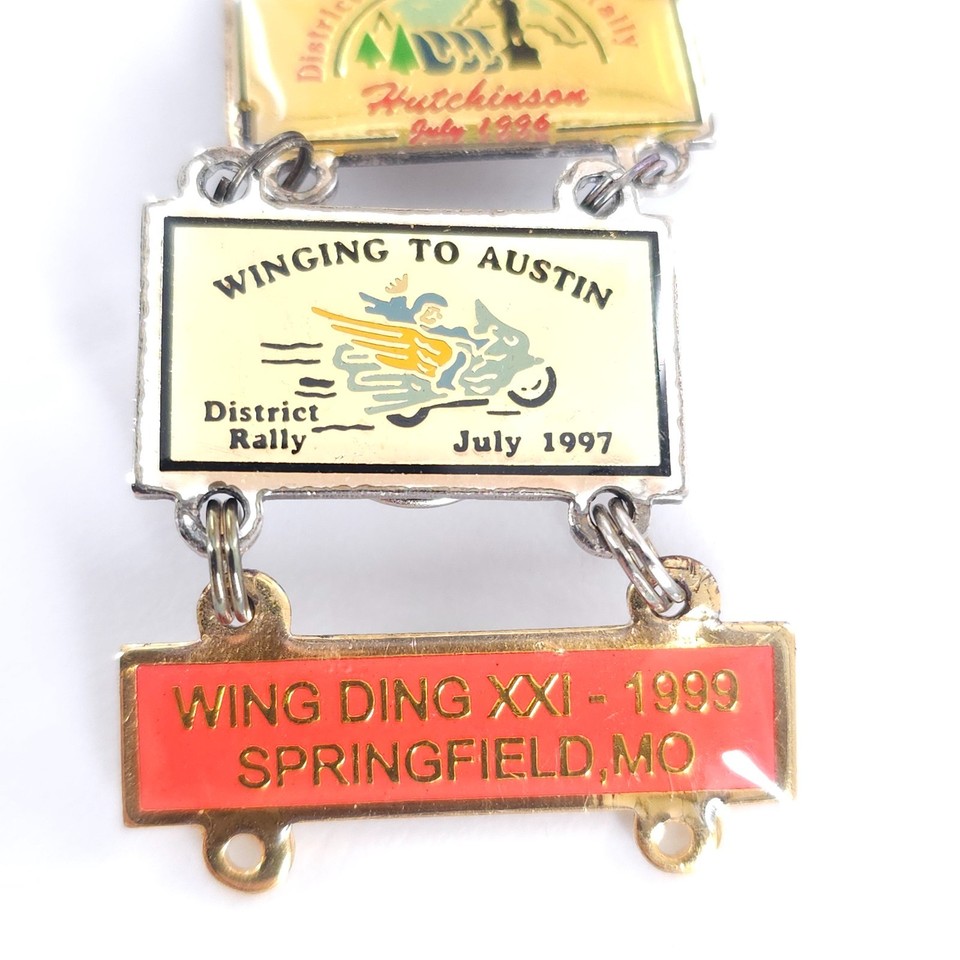 Postal Display GWRRA MN State Rally Bike Display Pin Hutchinson 96 Winging to Austin ...