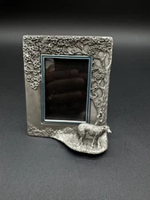 Radcliffe Pewter Borzoi Dog Picture Frame 3x2 Photo Silver Tone