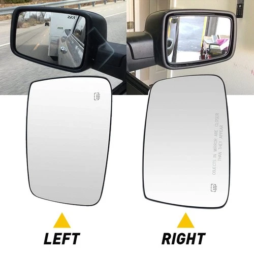 Mirror Glass Power LH Heated RH Pair Set for Dodge Ram 1500 2500 2010-2021
