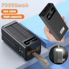 Portable 70000mAh 120W Power Bank Large Capacity External Battery Fast Charging