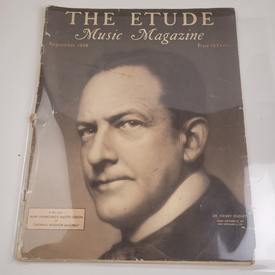 The Etude Music Magazine September 1938 Vol LVI No 9 Dr Henry Hadley M116