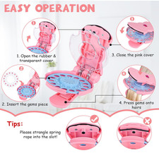 SEMKOTREE Hair Gem Stamper, Hair Gems Bedazzler Kit with 420 Rhinestones, Jewels