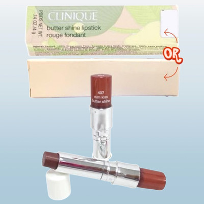 BUTTER SHINE BY CLINIQUE 407 RUM KISS LIPSTICK 0.14 OZ LOT OF 2