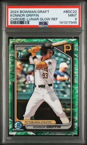 2024 Bowman Draft Chrome Konnor Griffin #BDC-22 Lunar Glow Refractor 1st PSA 9