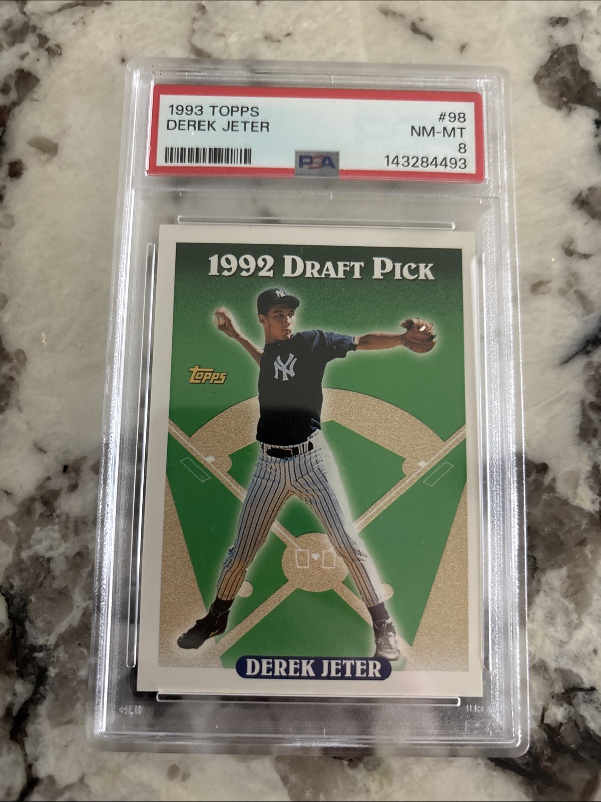 1993 Topps - Derek Jeter #98 (RC) PSA 8 view 5