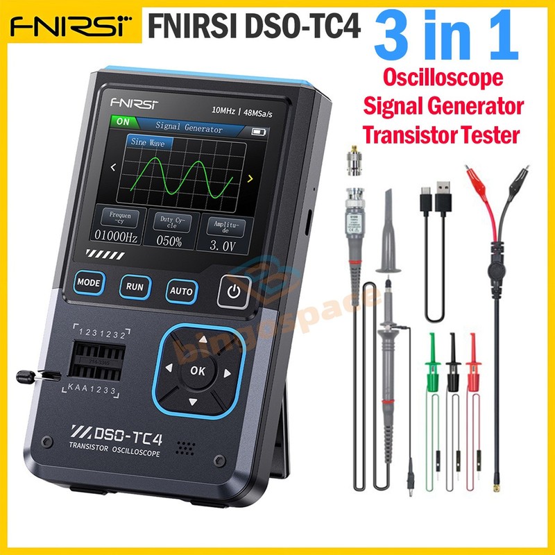 FNIRSI DSO-TC4 DSO-TC3 Digital Oscilloscope Transistor Tester Signal Generator