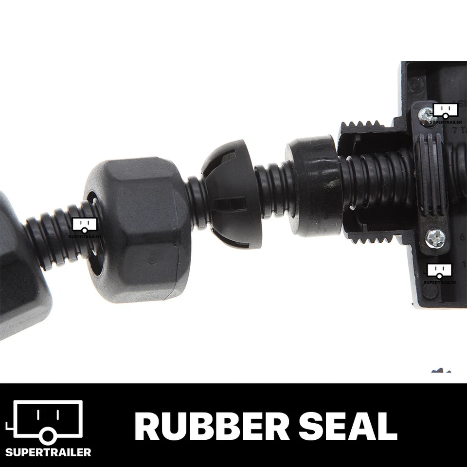 12 Pin Female Socket to 7 Pin Flat Male Plug Trailer Adaptor Caravan Connector - image 3 of 4