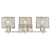 Wandlampe Wohnzimmer E27 Nickel GebüRstet Morrison Wandleuchte Dreiflammig 58 Cm