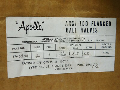 Valvola A Sfera Flangiata CONBRACO APOLLO 87-108-01 &ndash; CF8M INOX ANSI 150 &ndash; 2 Pollici