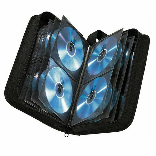 80 Sleeve CD DVD Blu Ray Disc Carry Case Holder Bag Wallet Storage Ring Bind-MA - Zdjęcie 9 z 12