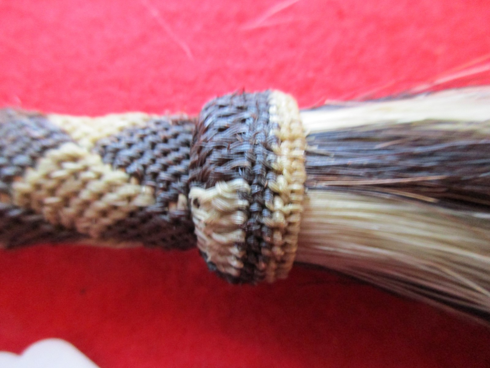 NORTHERN PLAINS HORSE HAIR QUIRT, OLD BRAIDED HORSE HAIR WHIP, DU0822*