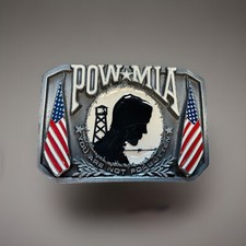 Vintage POW MIA Belt Buckle Bergamot Z-52/A - BRAND NEW PRISTINE