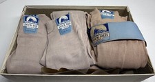 Vtg 1910s ROCK RIB Stocking Socks Ladies Cotton Rayon 7 1/2 NOS Orig Box 10 Pair