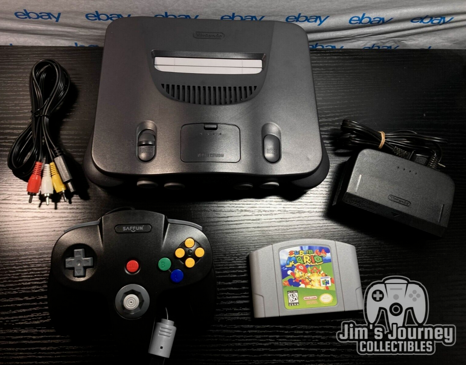 Nintendo 64 N64 Console + Super Mario 64+Controller+Cords