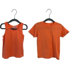 OG american apparel neon tank and t-shirt youth size 4 made in USA 2010s