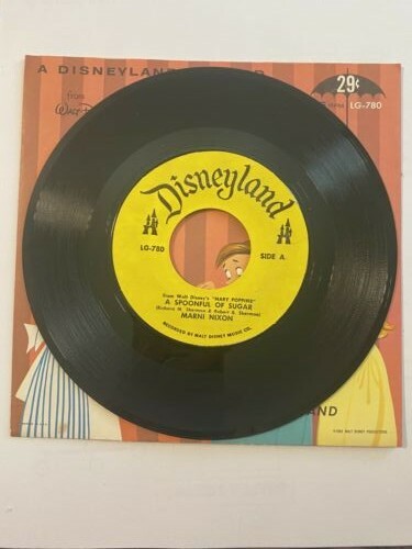 Disneyland Record Vintage 45 RPM MARY POPPINS UNA cucharada de azúcar Disney - Imagen 3 de 4