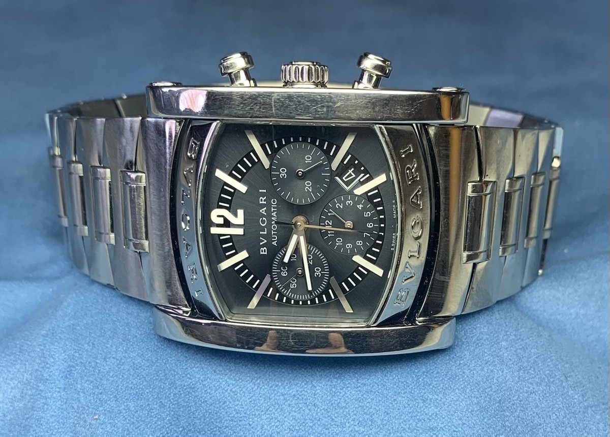 BVLGARI シルバー スクエア型 時計 men's Bvlgari Chronograph , Date , Quartz Watch S/S | eBay