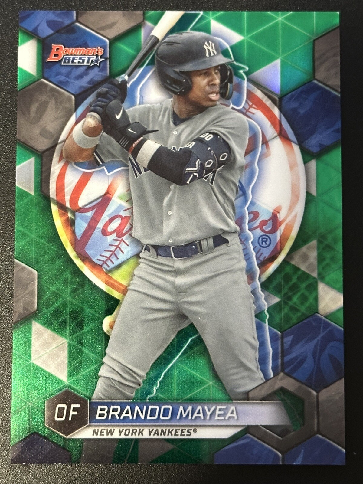 2023 BOWMAN'S BEST BRANDON MAYEA GREEN Refractor 35/99 TP-16 Rookie Yankees RC