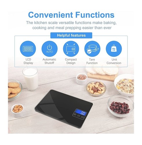 Digital Kitchen Scale15kg Precision Accuracy Scales Made of Tempered Glass Anti- - Picture 5 of 6