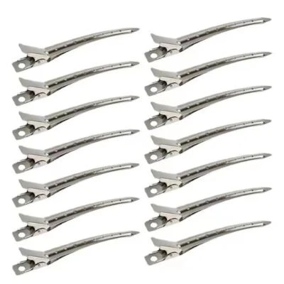 Hairdressing Pin Curl Setting Clips Single Hole Duckbill Hair Sectioning Clips