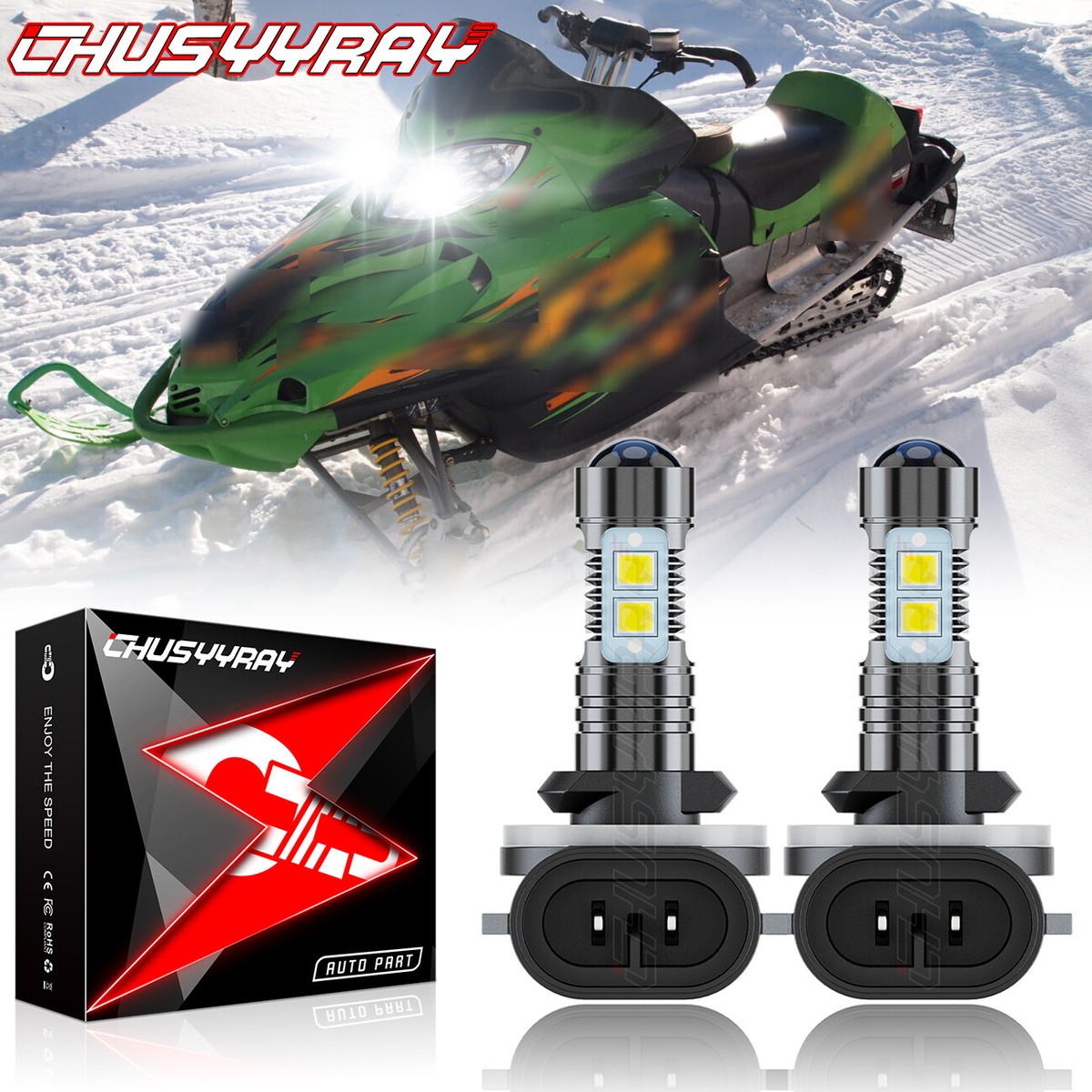 2 Super LED Headlight bulbs for Arctic Cat F5 F6 F7 Firecat 2 Super LED Headlight bulbs for Arctic Cat F5 F6 F7 Firecat
