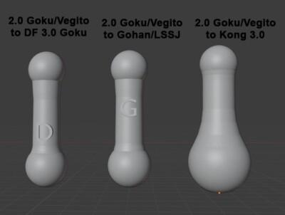 SHF 2.0 Goku/Vegito Heads to 3.0 Body Neck Pegs - READ DESCRIPTION!