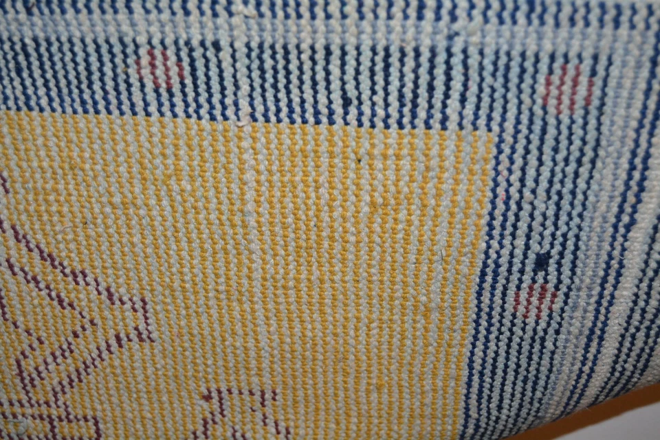 ANTIQUE TIBETAN DRAGON RUG, VAJRA c1900 TIBET, PRIMITIVE WEAVE: 27.5X56 in - Image 3 of 3