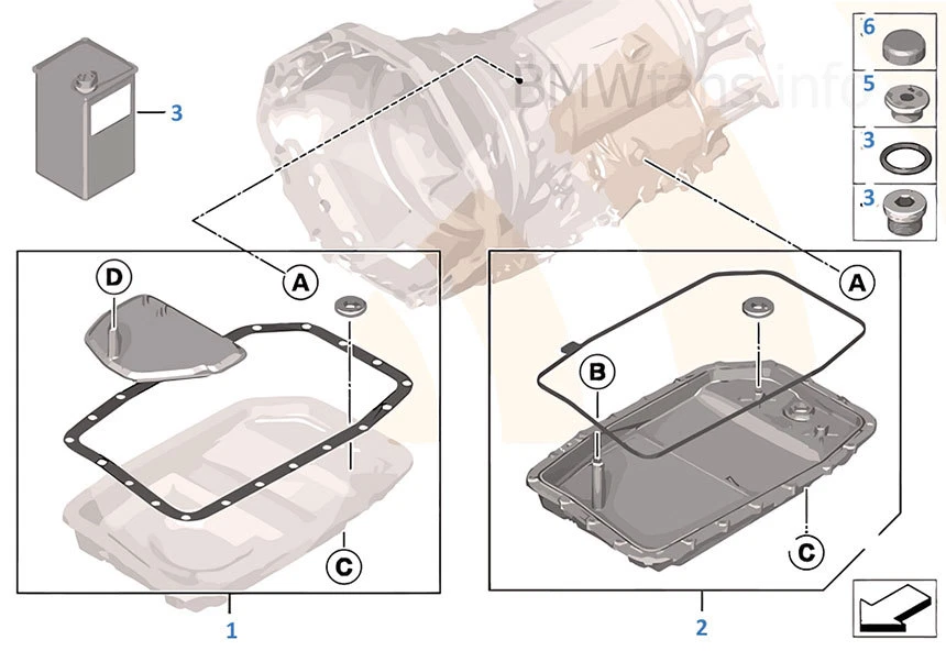 Set Filtre Transmission Automatique Et Huile Peugeot 4007 2.2 HDI 115KW 2015-> - Photo 3/3
