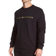 Tommy Hilfiger Men s Cotton Pullover LS T-Shirt - Black 09T3896-001 SH S89T