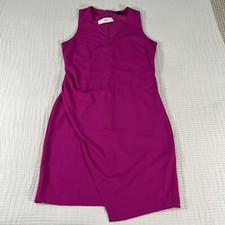 Banana Republic Dress Womens 8 Pink Sheath Asymmetrical Wrap Vneck Cocktail NEW